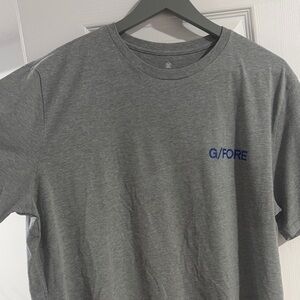 G/FORE Gray Short Sleeve Logo Tee with Navy Accent BRAND NEW WITH OUT TAGS
